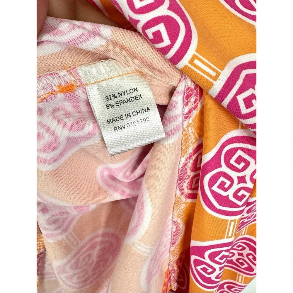 Lulu-B Orange Tunic with Pink Circle Print